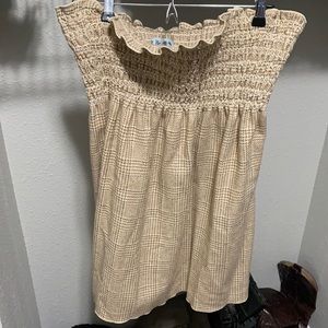 Wool tweed Juicy Couture smocked tube mini dress